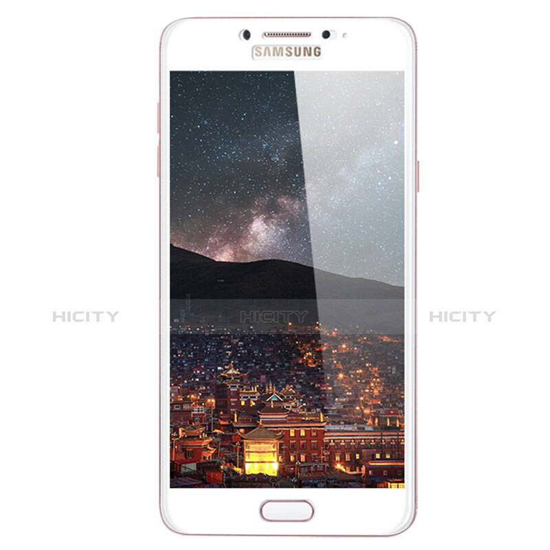 Protector de Pantalla Cristal Templado Integral F02 para Samsung Galaxy C5 Pro C5010 Blanco