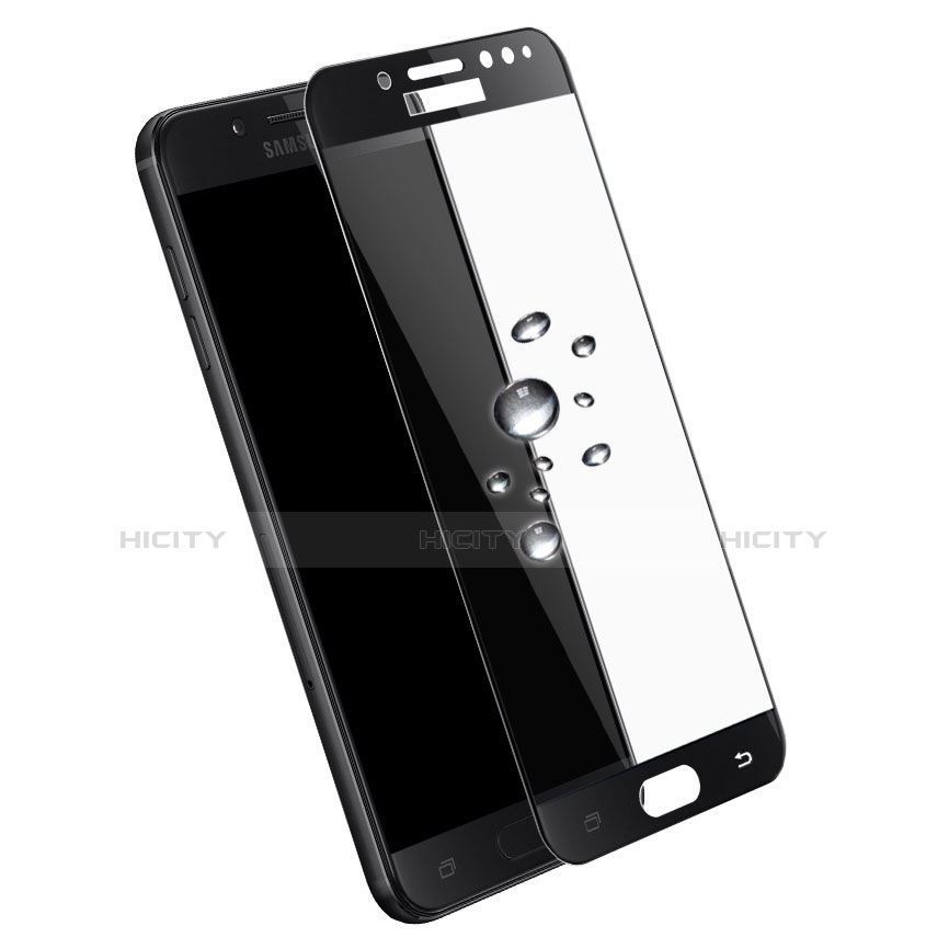 Protector de Pantalla Cristal Templado Integral F02 para Samsung Galaxy C8 C710F Negro