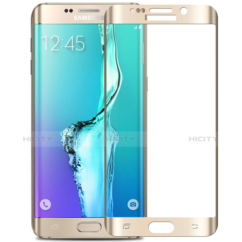 Protector de Pantalla Cristal Templado Integral F02 para Samsung Galaxy S6 Edge+ Plus SM-G928F Blanco