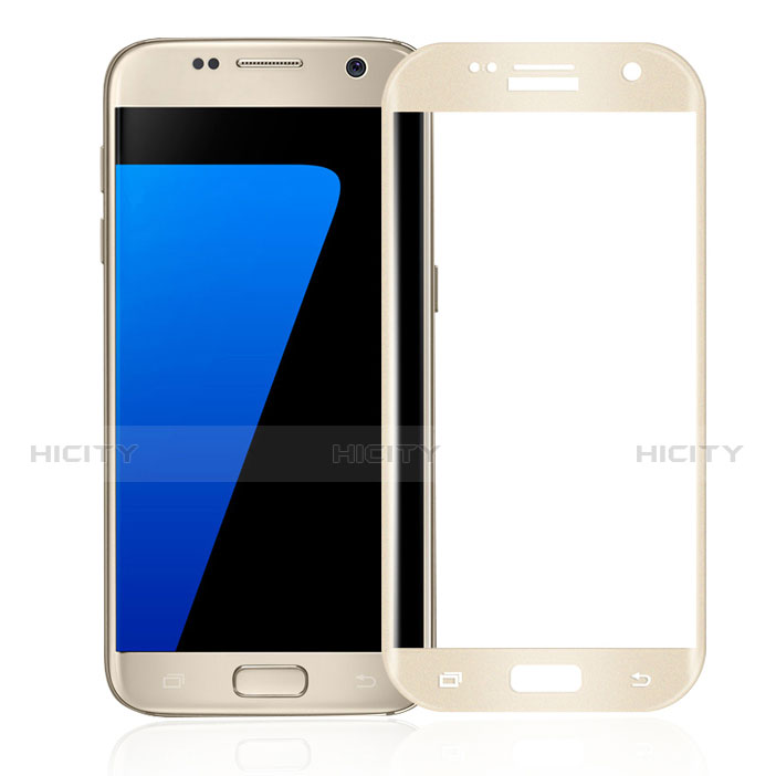 Protector de Pantalla Cristal Templado Integral F02 para Samsung Galaxy S7 G930F G930FD Oro