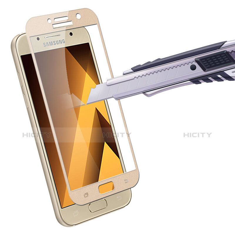 Protector de Pantalla Cristal Templado Integral F03 para Samsung Galaxy A3 (2017) SM-A320F Oro