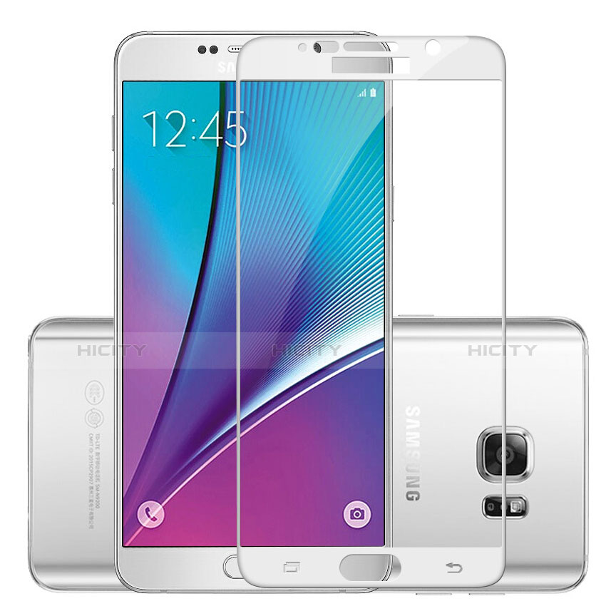 Protector de Pantalla Cristal Templado Integral F03 para Samsung Galaxy Note 5 N9200 N920 N920F Blanco