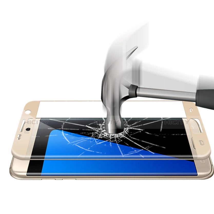 Protector de Pantalla Cristal Templado Integral F03 para Samsung Galaxy S7 Edge G935F Oro