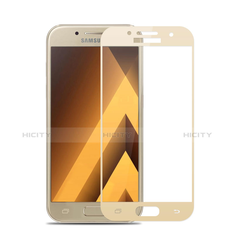 Protector de Pantalla Cristal Templado Integral F05 para Samsung Galaxy A7 (2017) A720F Oro