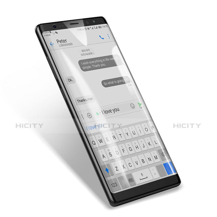 Protector de Pantalla Cristal Templado Integral F08 para Samsung Galaxy Note 8 Negro