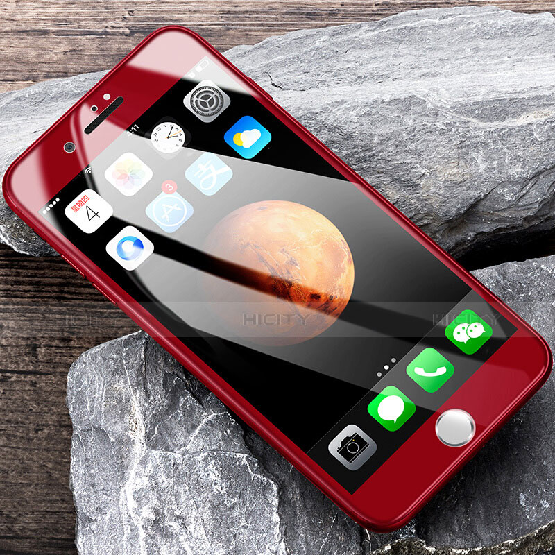 Protector de Pantalla Cristal Templado Integral F24 para Apple iPhone 7 Plus Rojo