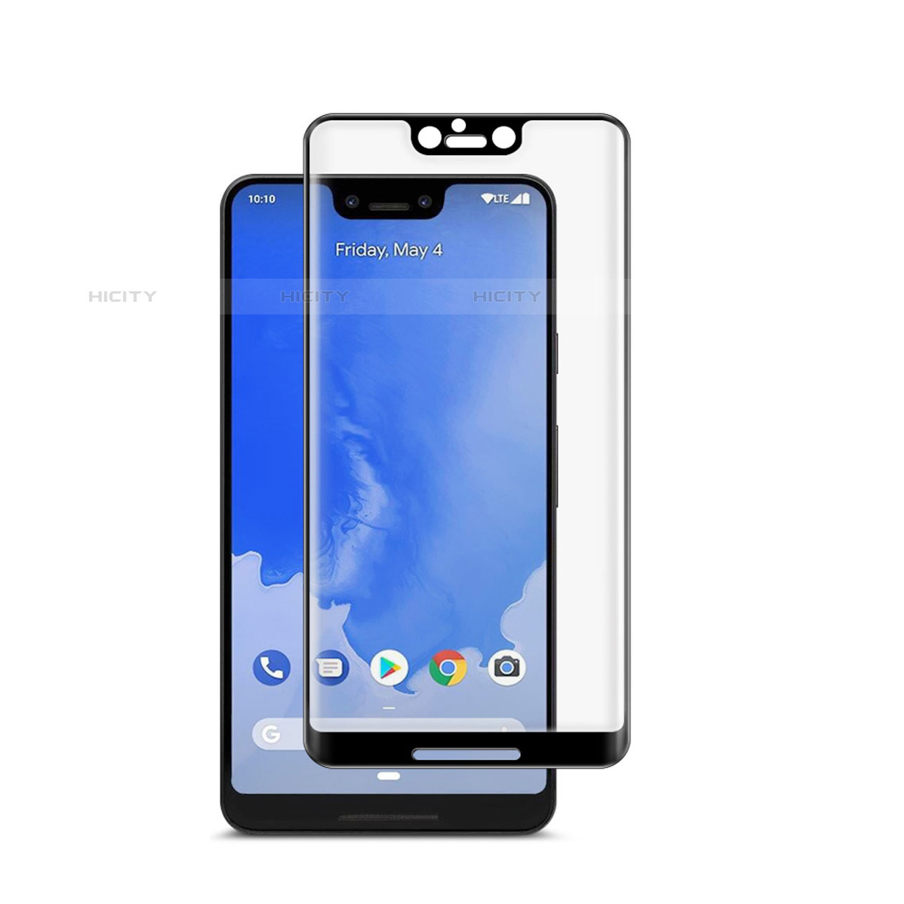 Protector de Pantalla Cristal Templado Integral para Google Pixel 3 XL Negro