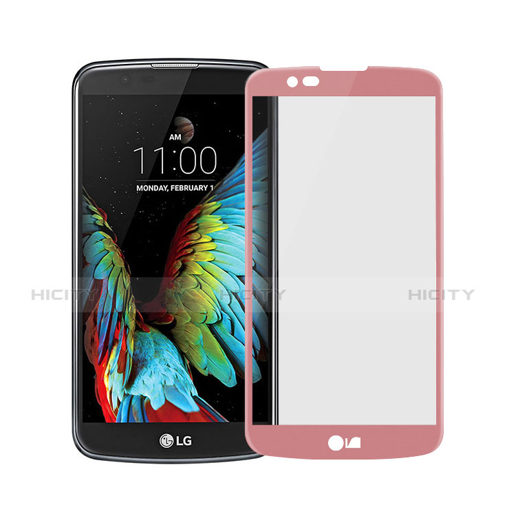 Protector de Pantalla Cristal Templado Integral para LG K7 Rosa