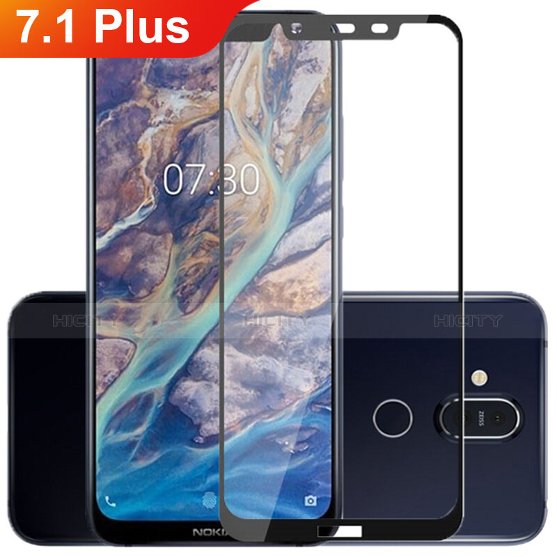 Protector de Pantalla Cristal Templado Integral para Nokia 7.1 Plus Negro