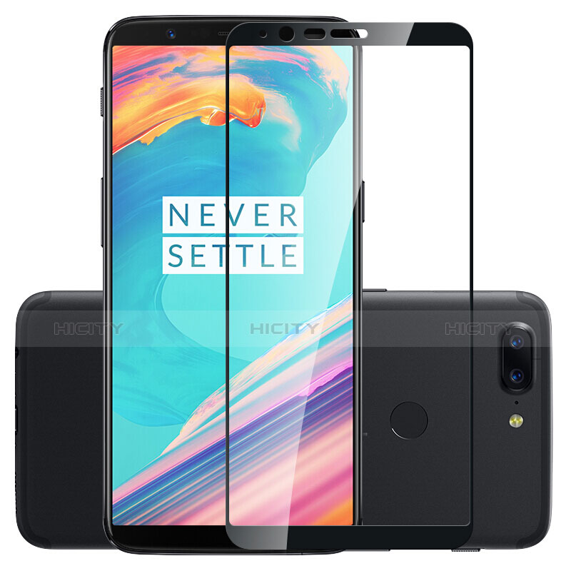 Protector de Pantalla Cristal Templado Integral para OnePlus 5T A5010 Negro