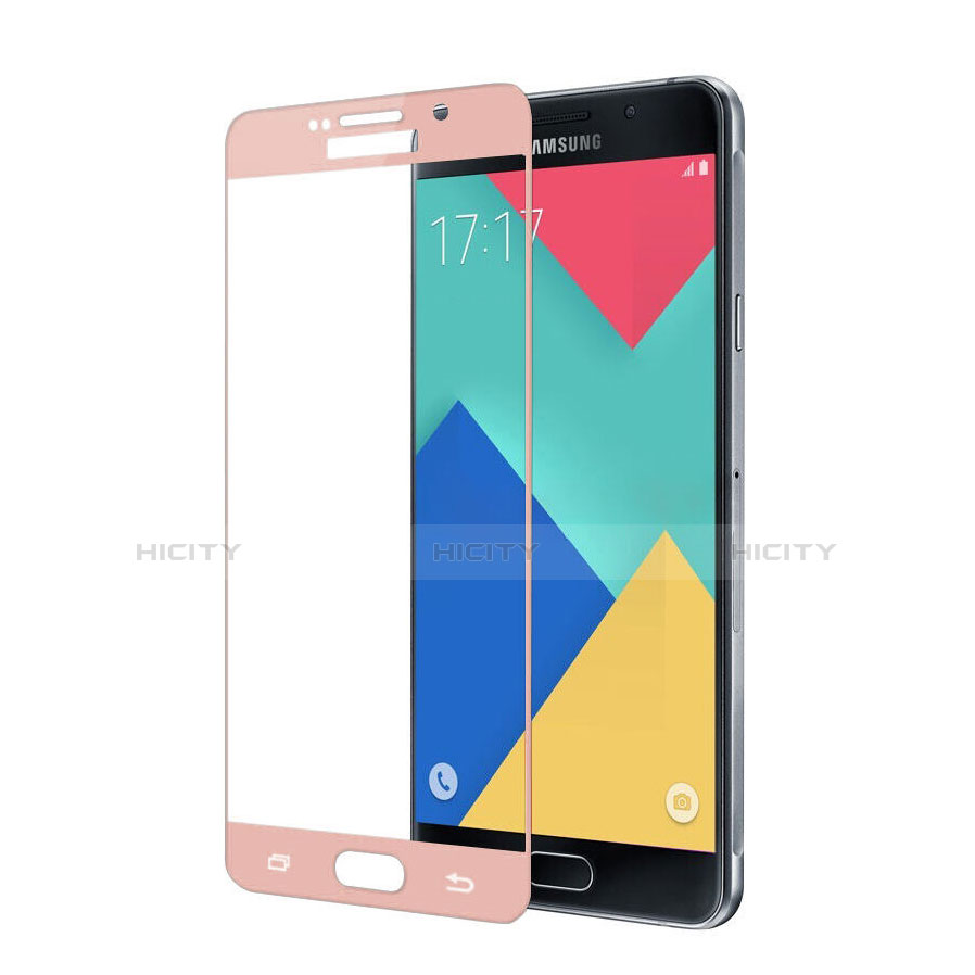 Protector de Pantalla Cristal Templado Integral para Samsung Galaxy A7 (2016) A7100 Oro Rosa