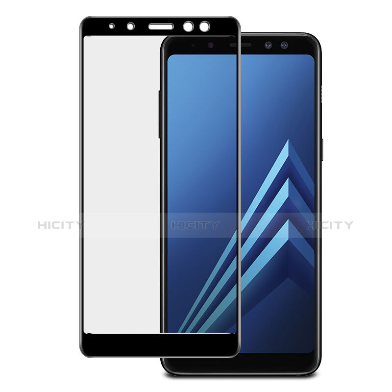 Protector de Pantalla Cristal Templado Integral para Samsung Galaxy A8+ A8 Plus (2018) A730F Negro