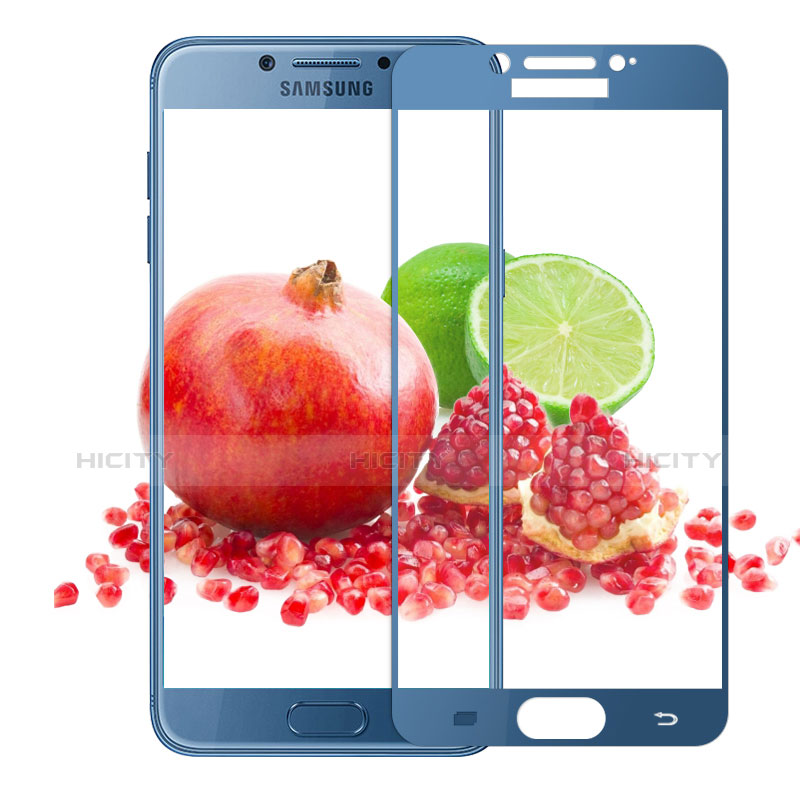 Protector de Pantalla Cristal Templado Integral para Samsung Galaxy C7 Pro C7010 Azul