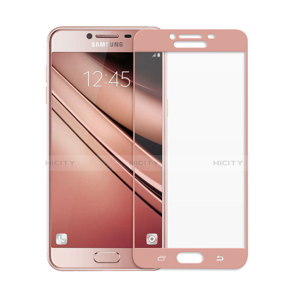 Protector de Pantalla Cristal Templado Integral para Samsung Galaxy C7 SM-C7000 Rosa