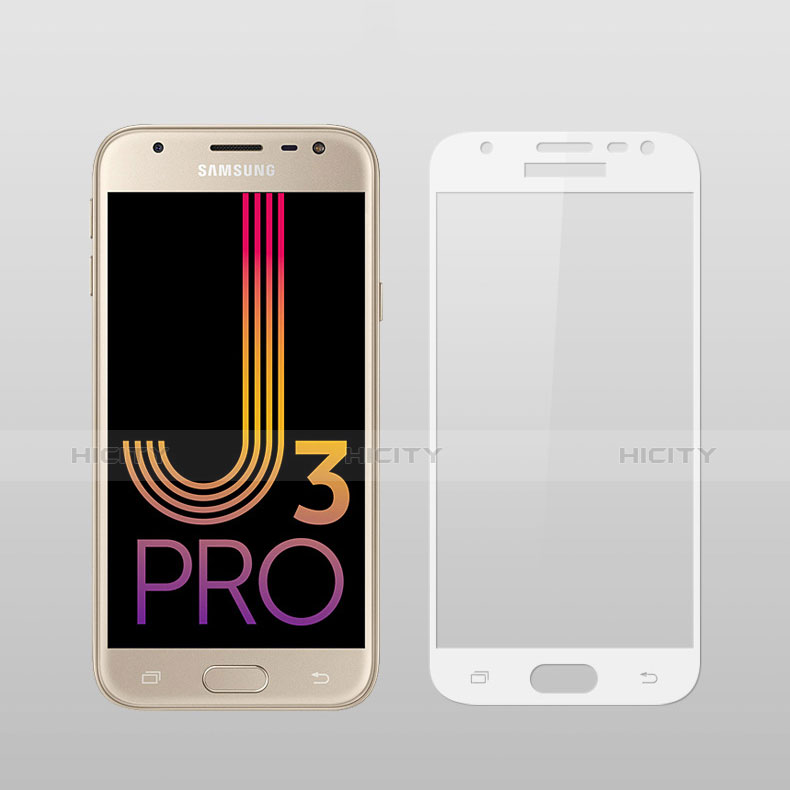 Protector de Pantalla Cristal Templado Integral para Samsung Galaxy J3 (2017) J330F DS Blanco