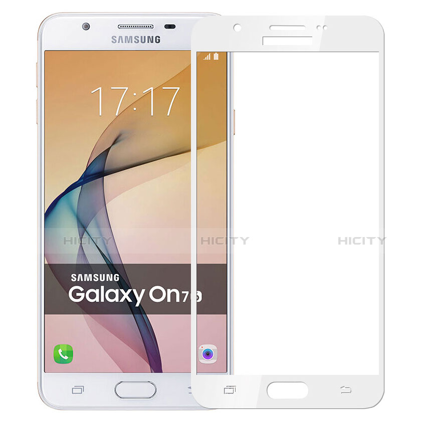 Protector de Pantalla Cristal Templado Integral para Samsung Galaxy J7 Prime Blanco