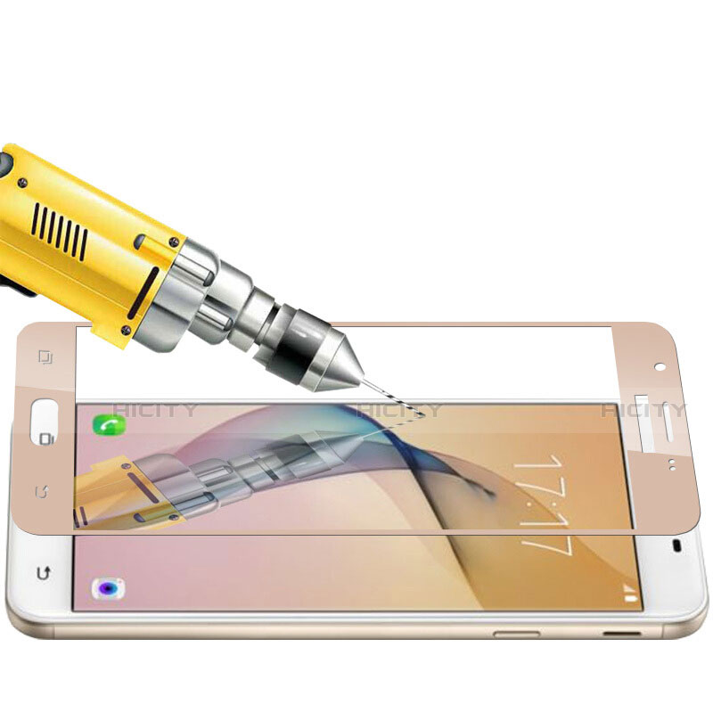 Protector de Pantalla Cristal Templado Integral para Samsung Galaxy J7 Prime Oro