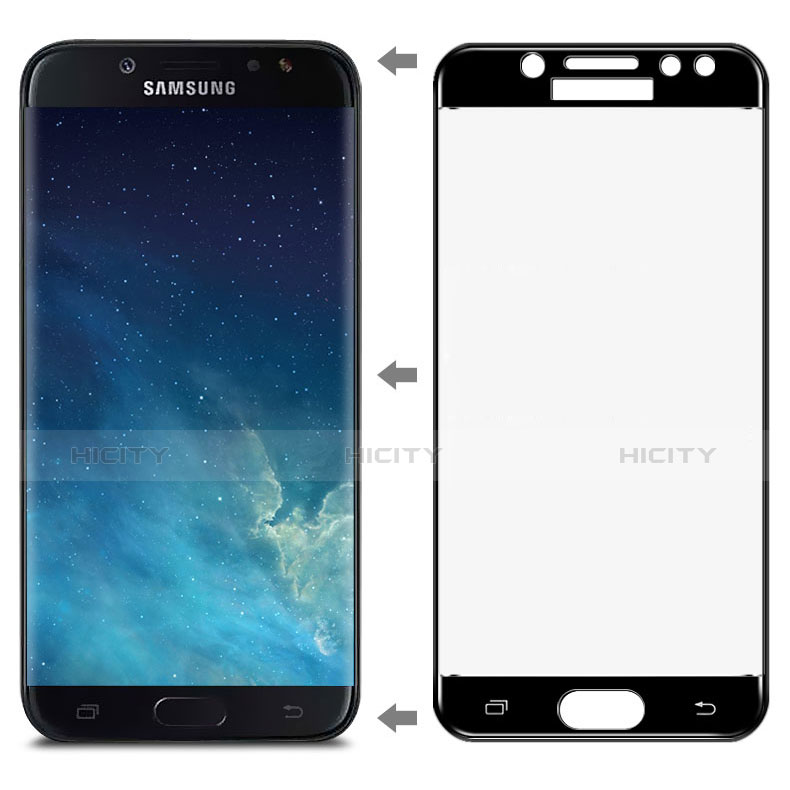 Protector de Pantalla Cristal Templado Integral para Samsung Galaxy J7 Pro Negro