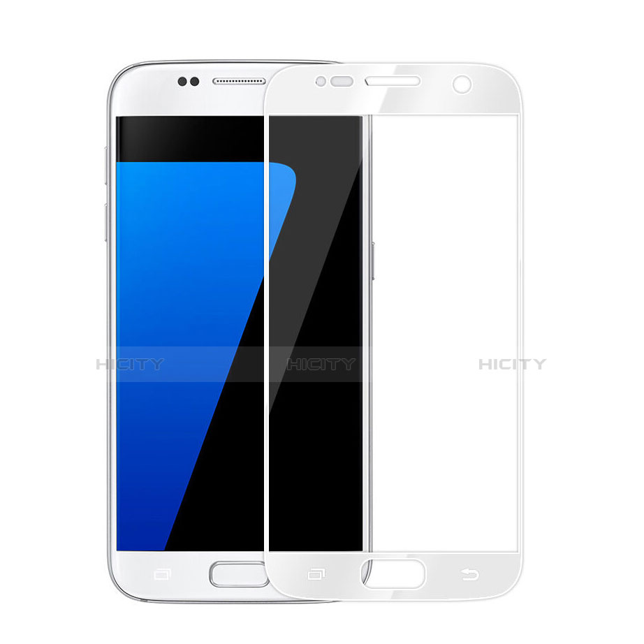 Protector de Pantalla Cristal Templado Integral para Samsung Galaxy S6 Duos SM-G920F G9200 Blanco