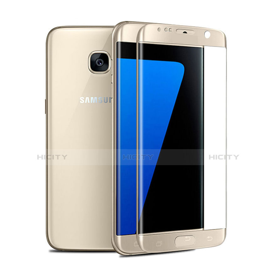 Protector de Pantalla Cristal Templado Integral para Samsung Galaxy S7 Edge G935F Oro