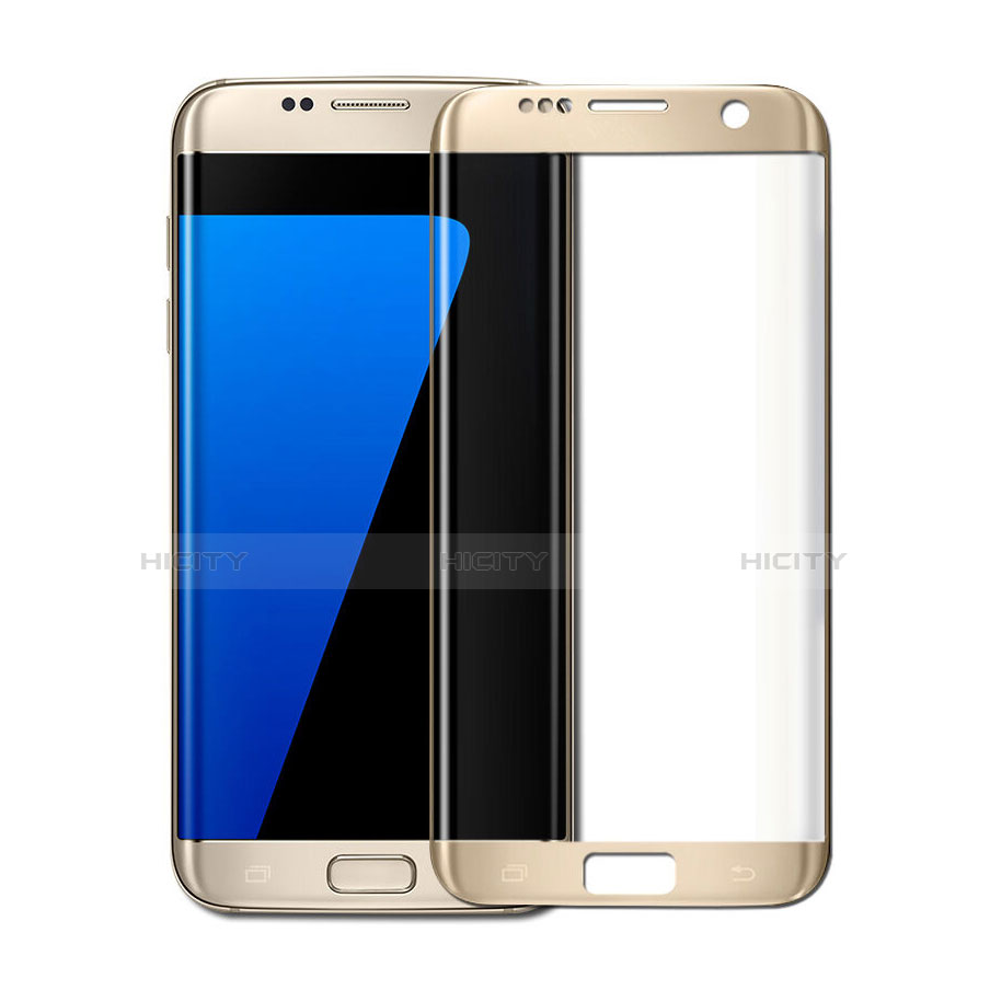 Protector de Pantalla Cristal Templado Integral para Samsung Galaxy S7 Edge G935F Oro