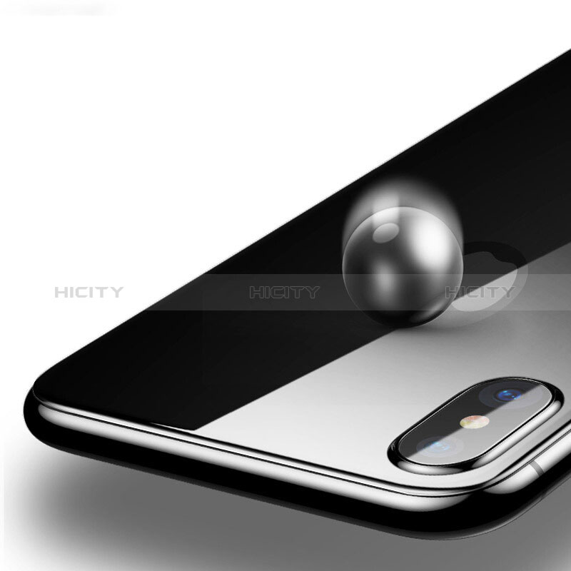 Protector de Pantalla Cristal Templado Trasera B02 para Apple iPhone X Negro