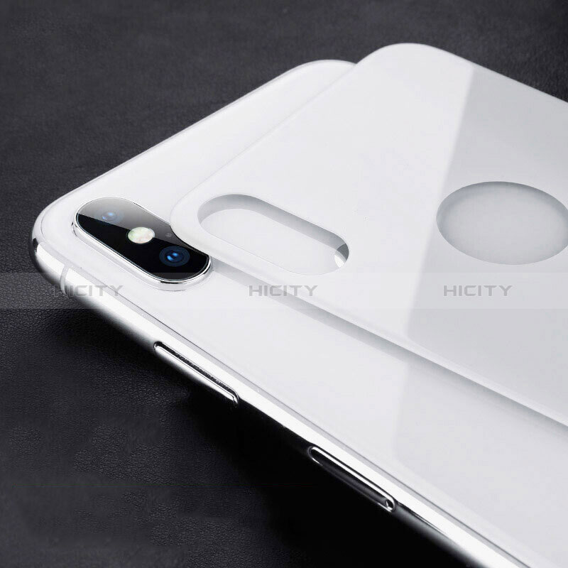 Protector de Pantalla Cristal Templado Trasera B02 para Apple iPhone Xs Blanco