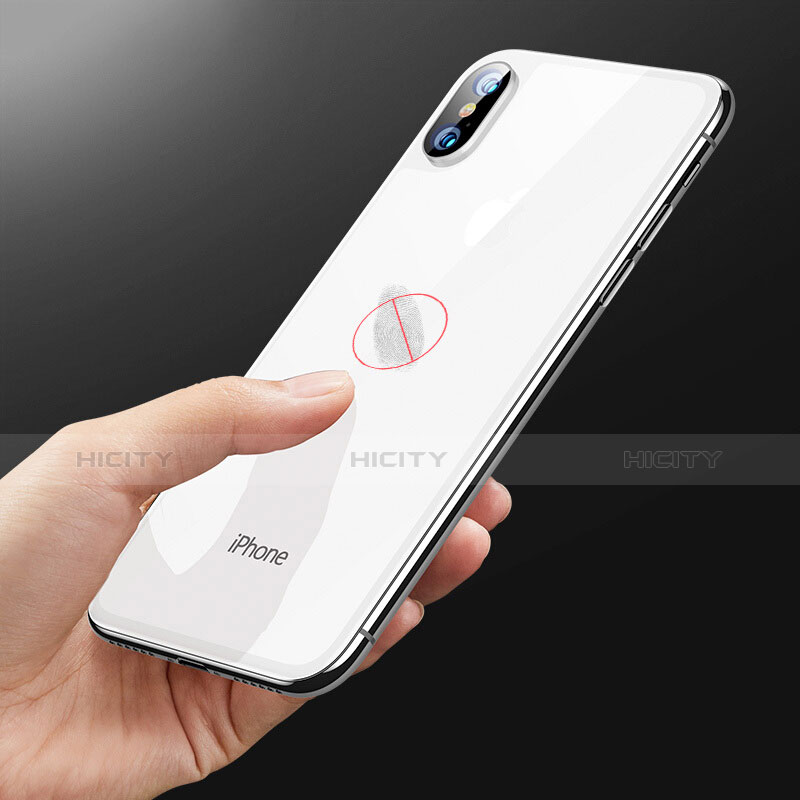 Protector de Pantalla Cristal Templado Trasera B09 para Apple iPhone Xs Blanco