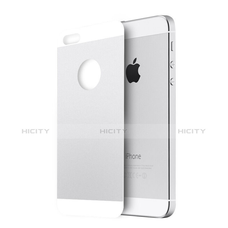 Protector de Pantalla Cristal Templado Trasera para Apple iPhone 5 Plata