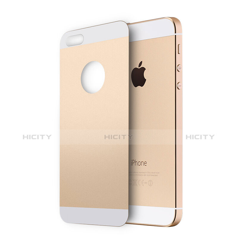 Protector de Pantalla Cristal Templado Trasera para Apple iPhone 5S Oro