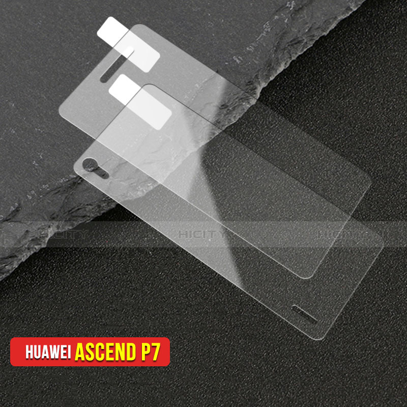Protector de Pantalla Ultra Clear Frontal y Trasera Cristal Templado para Huawei Ascend P7 Claro