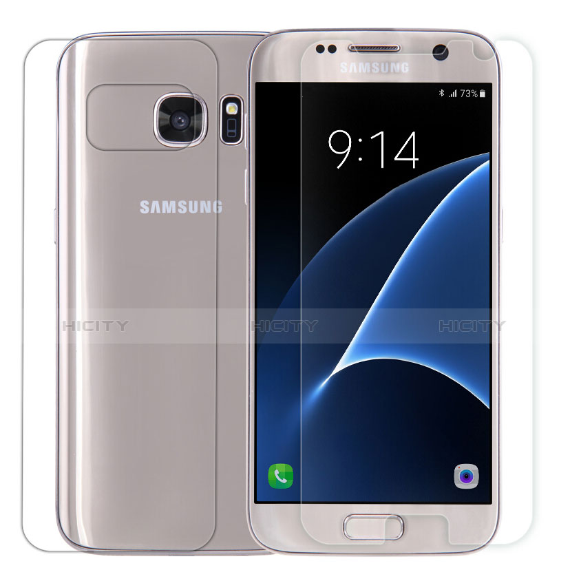 Protector de Pantalla Ultra Clear Frontal y Trasera Cristal Templado para Samsung Galaxy S7 G930F G930FD Claro