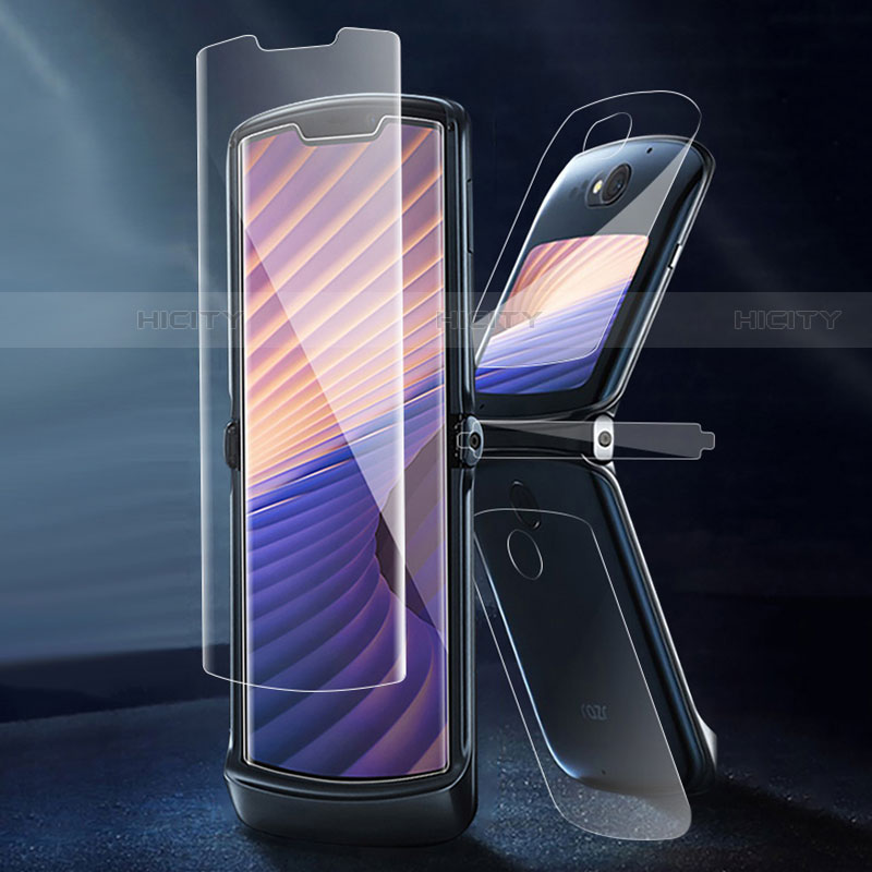 Protector de Pantalla Ultra Clear Frontal y Trasera F01 para Motorola Moto RAZR (2022) 5G Claro