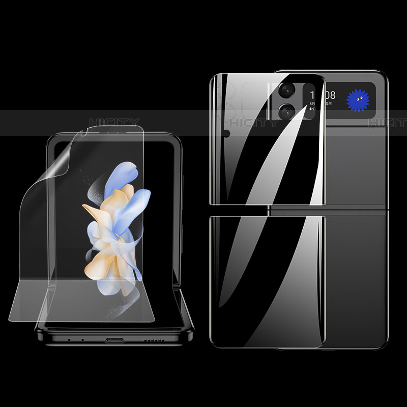 Protector de Pantalla Ultra Clear Frontal y Trasera F02 para Samsung Galaxy Z Flip4 5G Claro