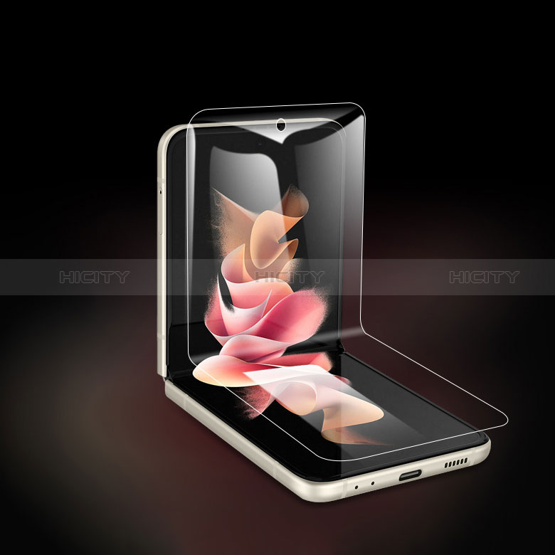 Protector de Pantalla Ultra Clear Frontal y Trasera F07 para Samsung Galaxy Z Flip3 5G Claro