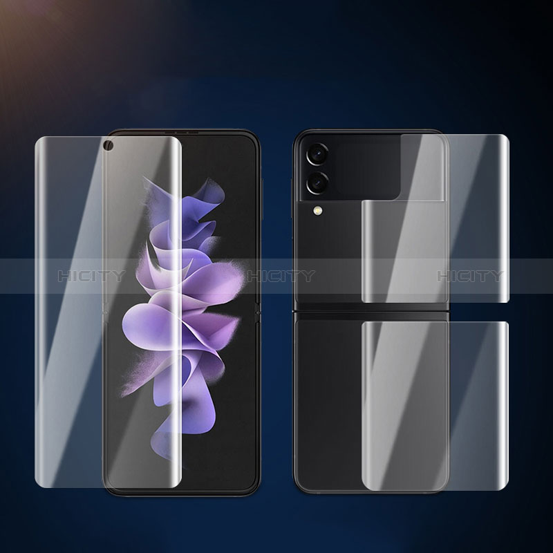 Protector de Pantalla Ultra Clear Frontal y Trasera para Samsung Galaxy Z Flip3 5G Claro