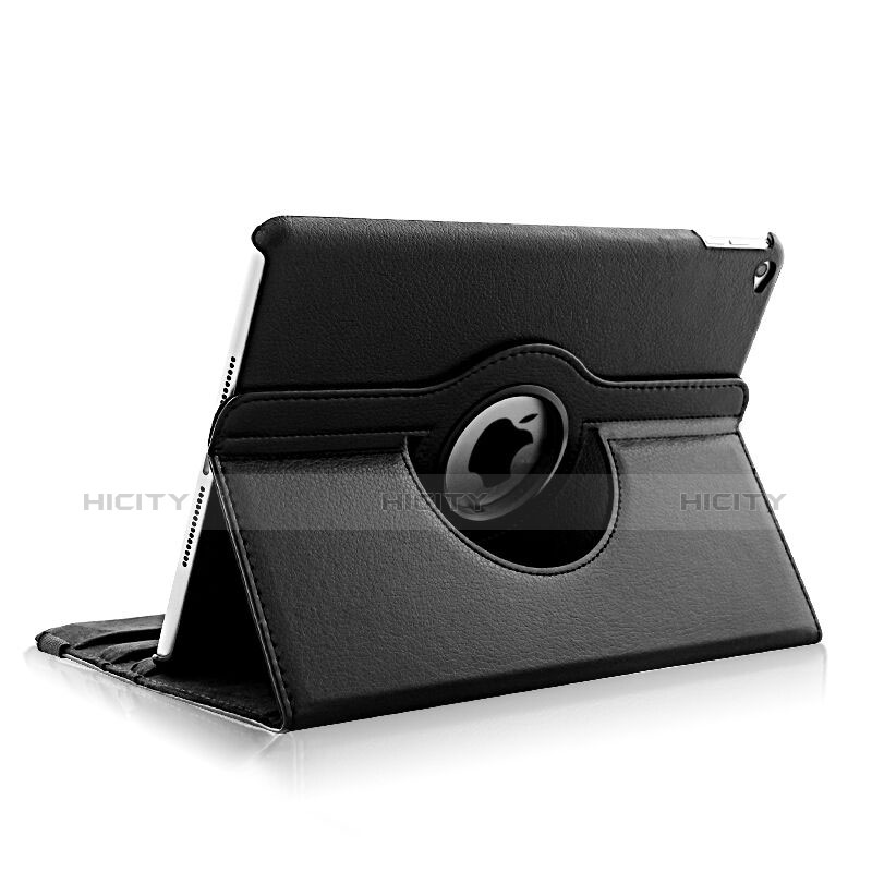 Rotating Stands Flip Leather Case para Apple iPad Air 2 Negro