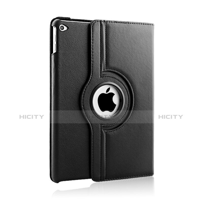 Rotating Stands Flip Leather Case para Apple iPad Air 2 Negro