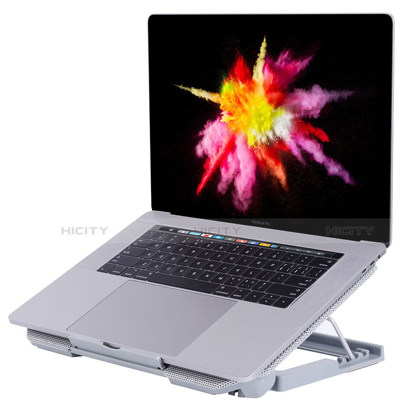 Soporte Ordenador Portatil Refrigeracion USB Ventilador 9 Pulgadas a 16 Pulgadas Universal M16 para Apple MacBook Air 13 pulgadas (2020) Plata