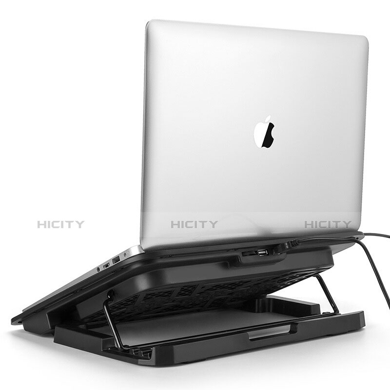 Soporte Ordenador Portatil Refrigeracion USB Ventilador 9 Pulgadas a 16 Pulgadas Universal M18 para Apple MacBook Air 13.3 pulgadas (2018) Negro