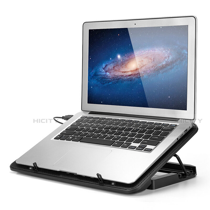 Soporte Ordenador Portatil Refrigeracion USB Ventilador 9 Pulgadas a 16 Pulgadas Universal M18 para Apple MacBook Air 13 pulgadas (2020) Negro