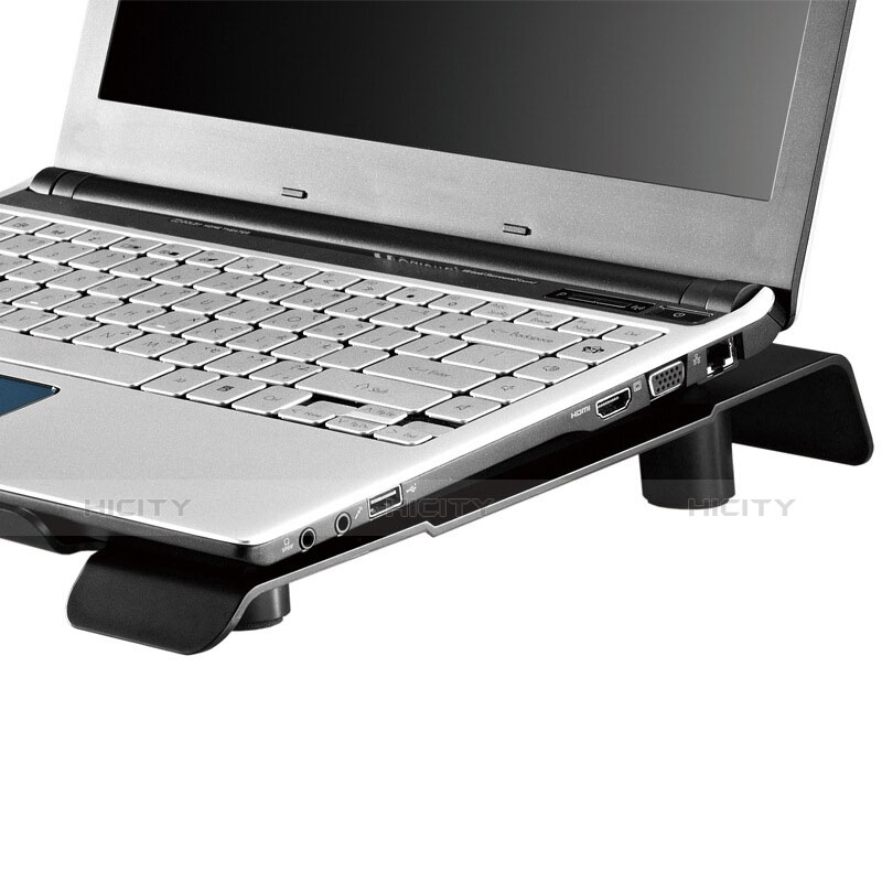 Soporte Ordenador Portatil Refrigeracion USB Ventilador 9 Pulgadas a 16 Pulgadas Universal M24 para Huawei Honor MagicBook Pro (2020) 16.1 Negro