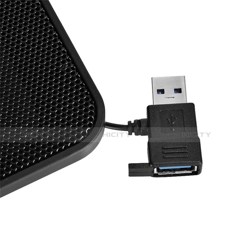 Soporte Ordenador Portatil Refrigeracion USB Ventilador 9 Pulgadas a 16 Pulgadas Universal M25 para Apple MacBook Air 11 pulgadas Negro