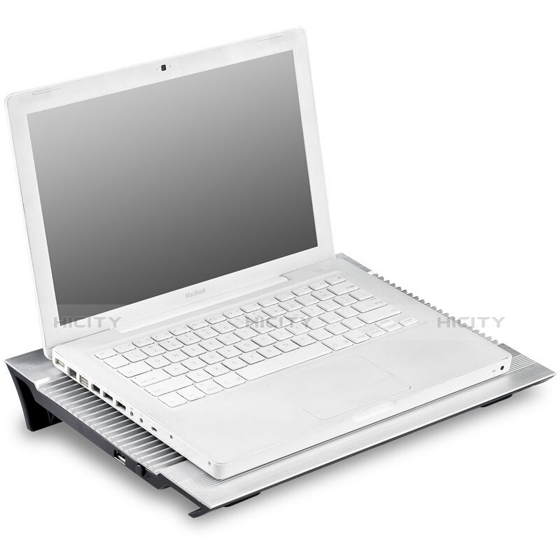 Soporte Ordenador Portatil Refrigeracion USB Ventilador 9 Pulgadas a 16 Pulgadas Universal M26 para Apple MacBook 12 pulgadas Plata