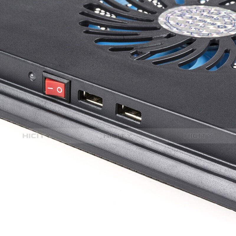 Soporte Ordenador Portatil Refrigeracion USB Ventilador 9 Pulgadas a 17 Pulgadas Universal L04 para Apple MacBook 12 pulgadas Negro