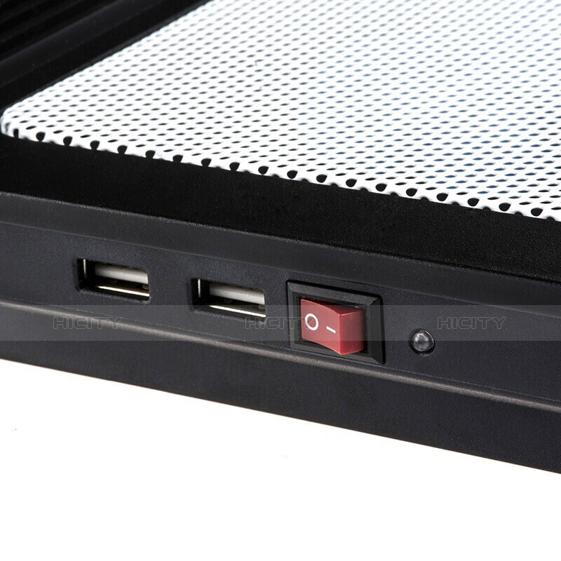 Soporte Ordenador Portatil Refrigeracion USB Ventilador 9 Pulgadas a 17 Pulgadas Universal L05 para Apple MacBook 12 pulgadas Negro