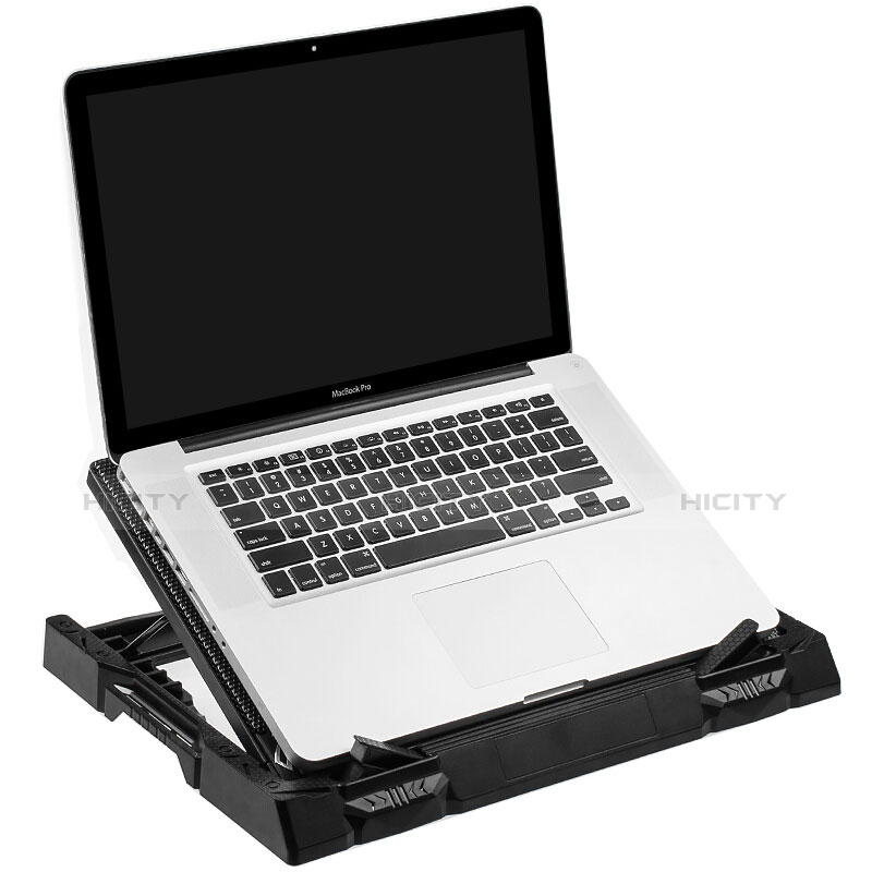 Soporte Ordenador Portatil Refrigeracion USB Ventilador 9 Pulgadas a 17 Pulgadas Universal L06 para Apple MacBook Pro 13 pulgadas Retina Negro