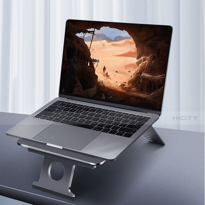 Soporte Ordenador Portatil Universal K06 para Apple MacBook Air 13.3 pulgadas (2018) Gris Oscuro