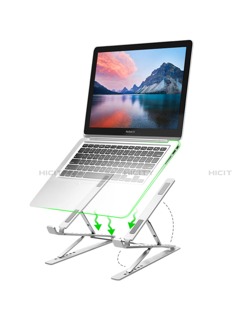 Soporte Ordenador Portatil Universal K09 para Samsung Galaxy Book Flex 13.3 NP930QCG Plata