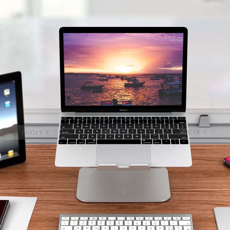 Soporte Ordenador Portatil Universal S12 para Apple MacBook 12 pulgadas Plata